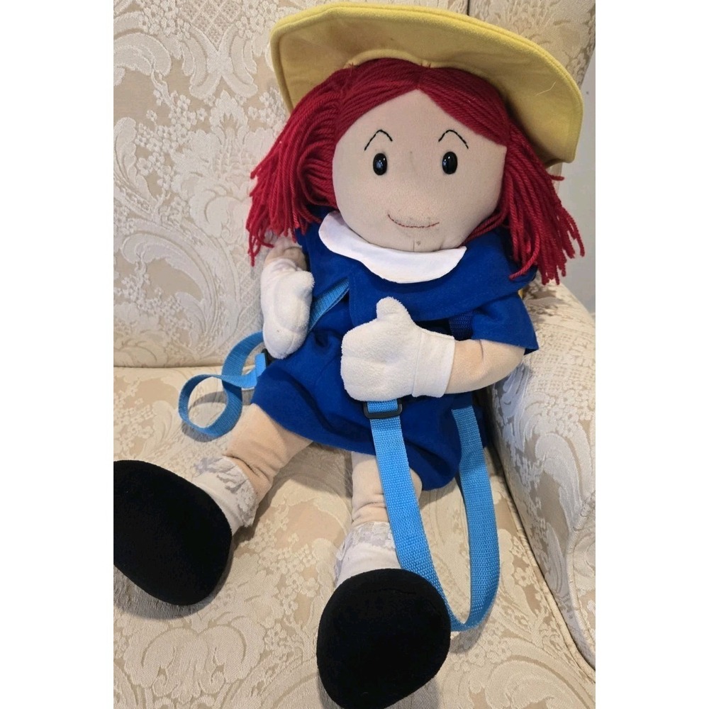 1997 Madeline Doll Hugging Backpack‎ 25" Plush Stuffed Bag Toy Wildkin Vintage